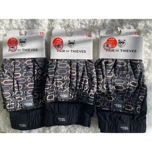 Pair of Thieves Woven Boxers 2 Pairs per Pack 3 Packs NEW XXL Underwear Black